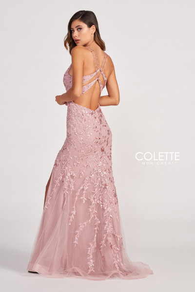 Colette by Daphne CL2015 Beaded Lace Appliques Dress