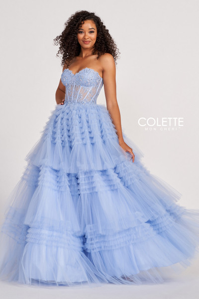 Colette by Daphne CL2017 Novelty Tulle Beaded Lace Dress
