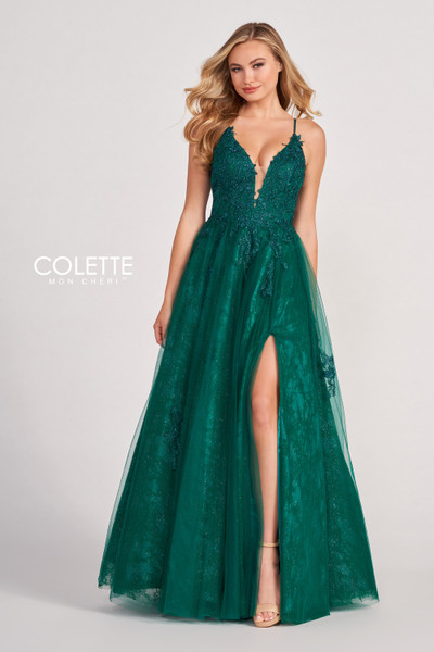 Colette by Daphne CL2025 Tulle Beaded Lace Prom Dress