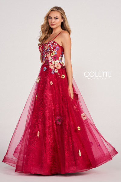 Colette by Daphne CL2086 Tulle Flower Appliques Dress