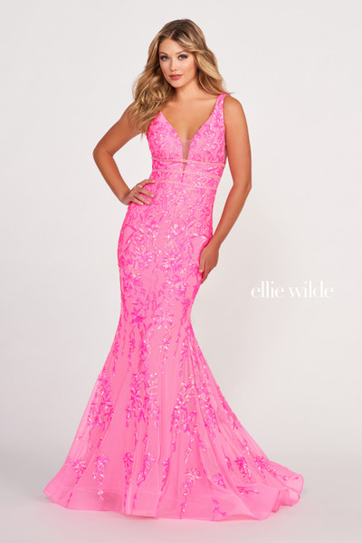 Ellie Wilde by Mon Cheri EW34041 Jersey Crystal Beads Dress