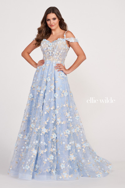 Ellie Wilde by Mon Cheri EW34122 Embroidered Lace Long Dress