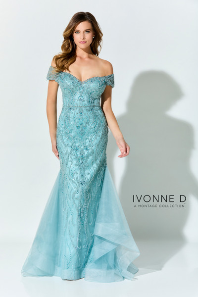 Ivonne D by Mon Cheri ID926 Tulle Allover Beading Long Dress