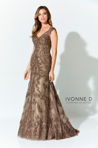 Ivonne D by Mon Cheri ID923 Tulle Lace Applique Long Dress