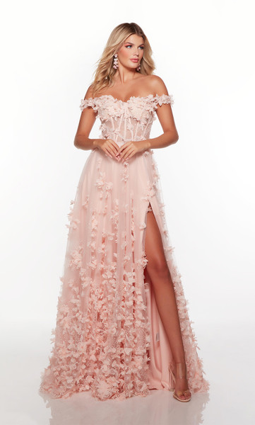 Alyce Paris 61308 Off The Shoulder A-line Long Formal Dress