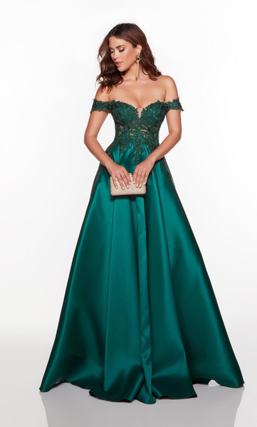 Alyce Paris 61324 Mikado Off The Shoulder Train Ballgown