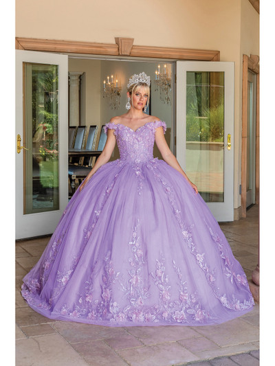 Dancing Queen 1698 Off Shoulder Sweetheart Neck Ballgown