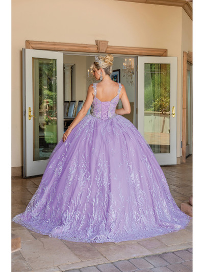 Dancing Queen 1685 V-neck Sleeveless Quinceanera Ballgown