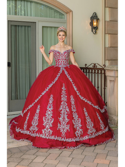 Dancing Queen 1662 Off Shoulder Sweetheart Neck Ballgown