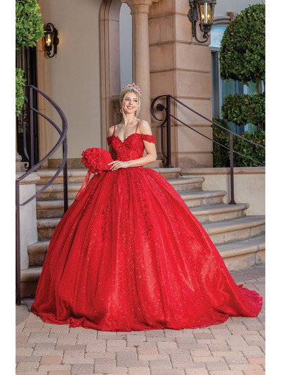 Dancing Queen 1595 Off Shoulder Sweetheart Neck Ballgown
