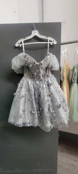 Dancing Queen 3355 Strap Sleeves V-neck Homecoming Dress