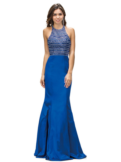 Dancing Queen 9355 Halter Neckline Sleeveless Long Dress