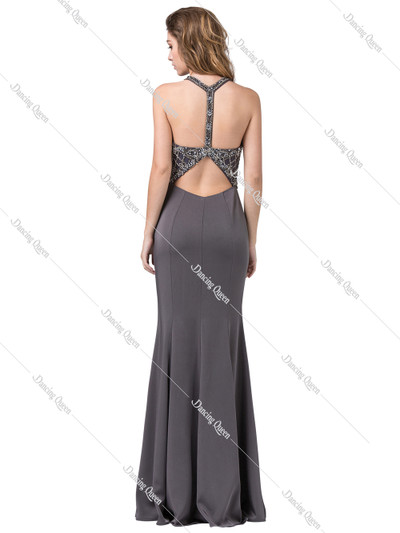 Dancing Queen 2521 Embellished Halter Neck Sleeveless Dress