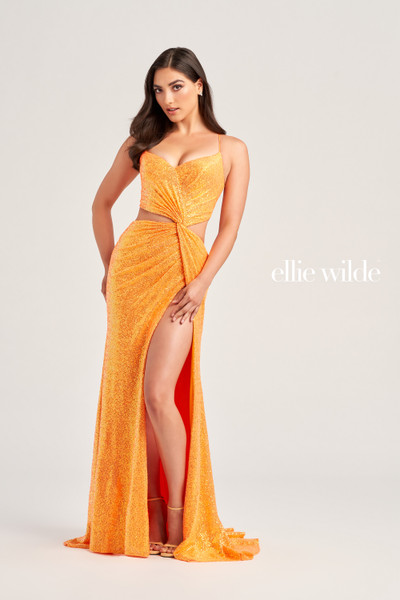 Ellie Wilde by Mon Cheri EW35234 Sequin Stretch Mesh Dress