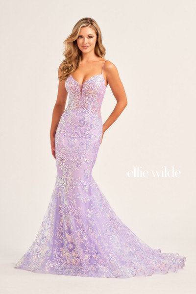 Ellie Wilde by Mon Cheri EW35013 Embroidered Tulle Dress