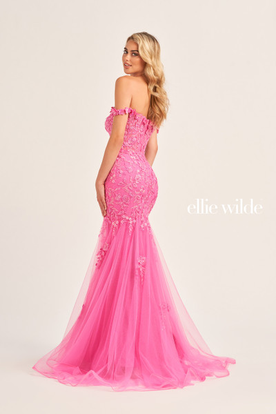 Ellie Wilde by Mon Cheri EW35102 Embroidered Tulle Dress