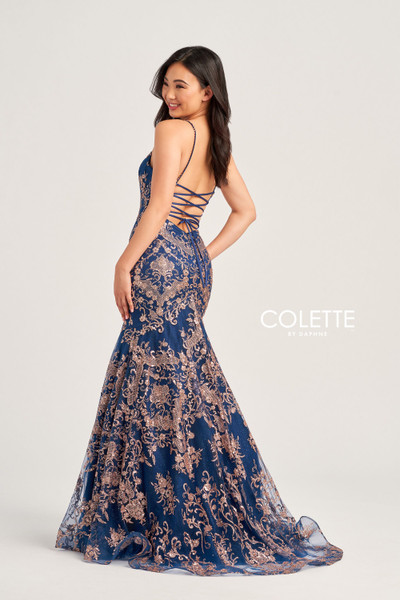 Colette by Daphne CL5105 Novelty Glitter Sleeveless Dress