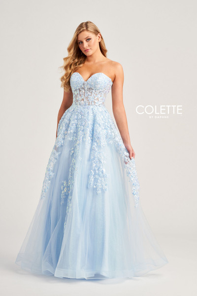 Colette by Daphne CL5136 Tulle Sequin Glitter Tulle Dress