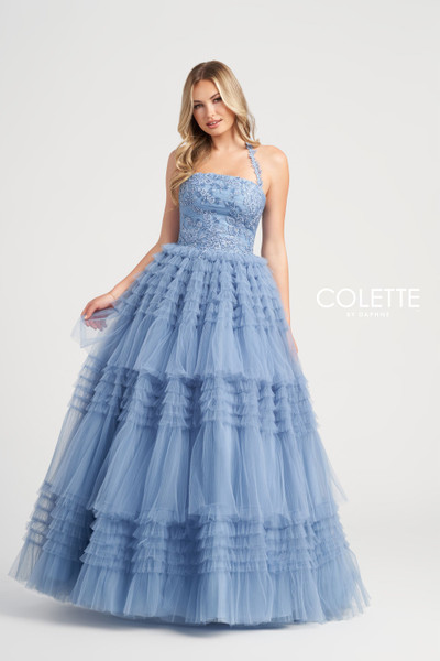 Colette by Daphne CL5163 Sequin Tulle Sleeveless Dress