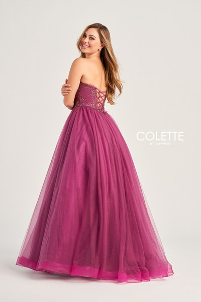Colette by Daphne CL5193 Stone Accents Strapless Dress