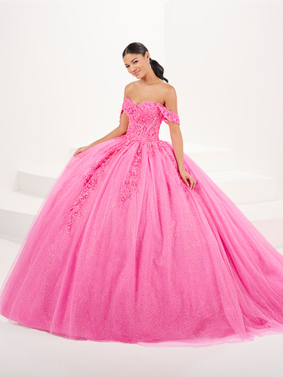 Fiesta Gowns 56507 Lace Tulle Off Shoulder Sleeve Ball Gown