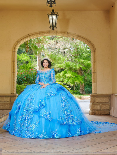 Quinceanera 26082 Lace Tulle Off Shoulder Sleeve Ball Gown
