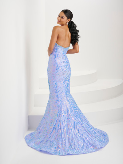 Tiffany Designs 16071 Swirling Lines Jersey Long Dress