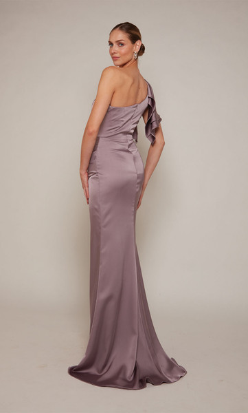 Alyce Paris 27656 Satin Faille One Shoulder Straight Dress