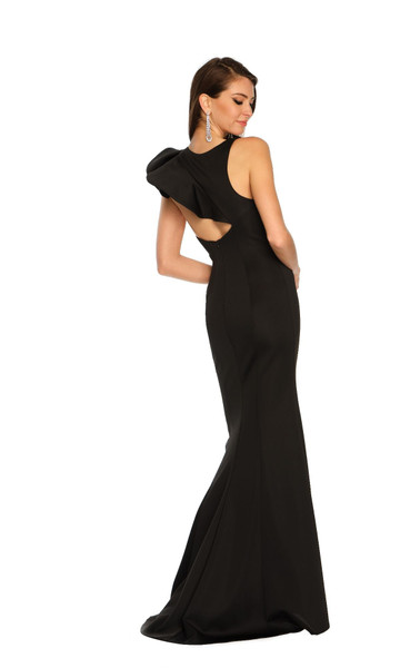 Dave and Johnny 11311 Asymmetric Cut-Out High Neck Dress