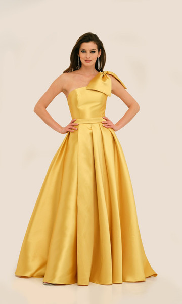 Dave and Johnny 11337 One Shoulder Sleeveless Long Ball Gown