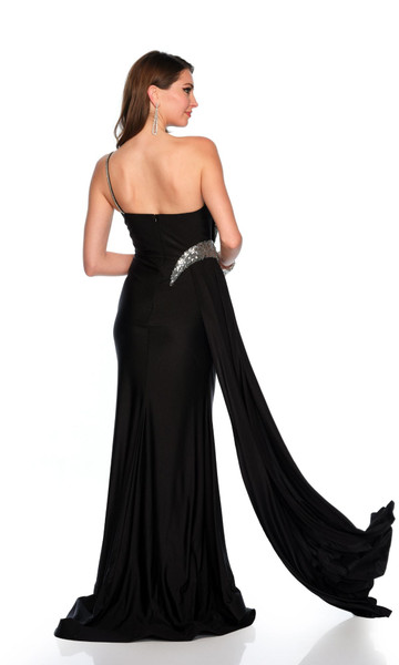 Dave and Johnny 11494 One Shoulder Sleeveless Fitted Dress