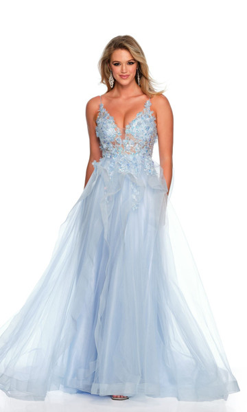 Dave & Johnny 11512 Sequin Lace Embroidered Bodice Ball Gown Dave & Johnny 11512 Sequin Lace Embroidered Bodice Ball Gown