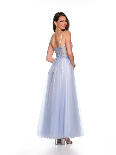 Dave and Johnny 11614 Tulle Sheer Sweetheart Bodice Dress