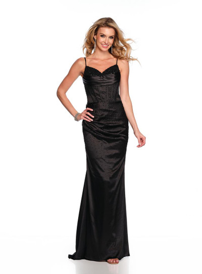 Dave and Johnny 11647 V-neck Sleeveless Fitted Formal Dress