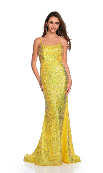 Dave and Johnny 11322 Sequins Sleeveless Fitted Long Dress
