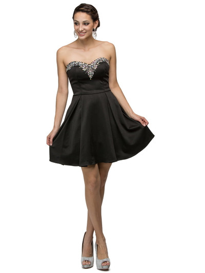 Dancing Queen 9492 Crystal Embellishments Strapless Dress