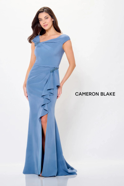 Cameron Blake by Mon Cheri CB3232 Crepe Beaded Long Dress