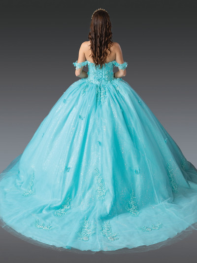 Dancing Queen 1930 Floral Lace Off-Shoulder Long Ball Gown