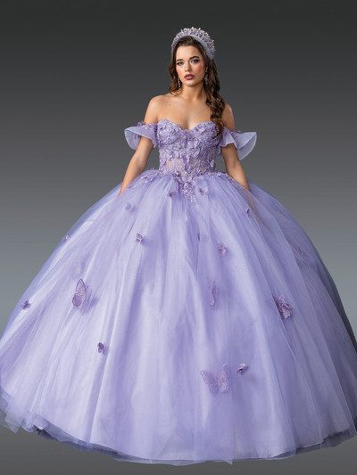 Dancing Queen 1917 Embroidered Bodice Off-Shoulder Ball Gown