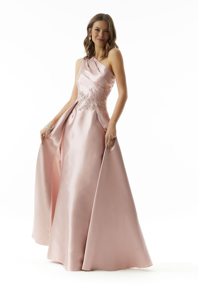 Morilee MGNY 73003 Beaded Lace Appliques Larissa Satin Gown Morilee MGNY 73003 Beaded Lace Appliques Larissa Satin Gown