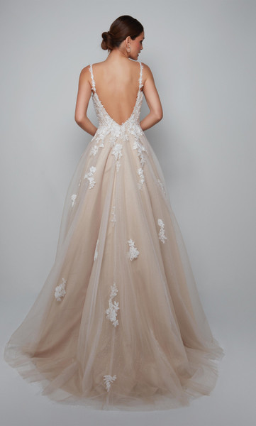 Alyce Paris 7084 Tulle Lace Floral Appliques Long Ball Gown Alyce Paris 7084 Tulle Lace Floral Appliques Long Ball Gown