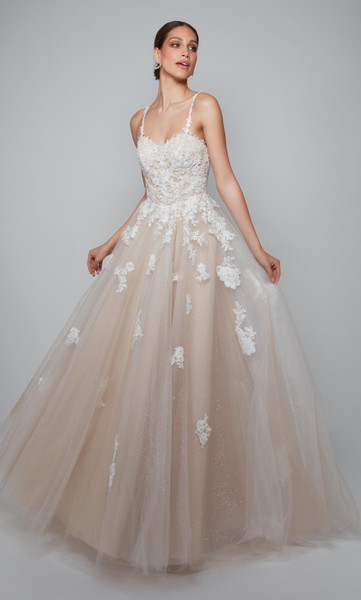 Alyce Paris 7084 Tulle Lace Floral Appliques Long Ball Gown Alyce Paris 7084 Tulle Lace Floral Appliques Long Ball Gown