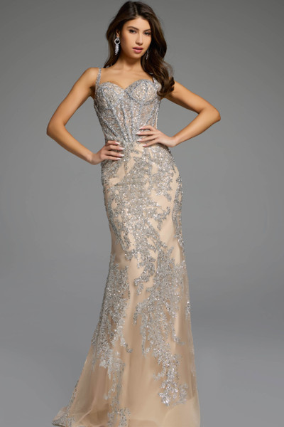 Jovani 40470 Spaghetti Strap Sleeveless Long Dress Jovani 40470 Spaghetti Strap Sleeveless Long Dress