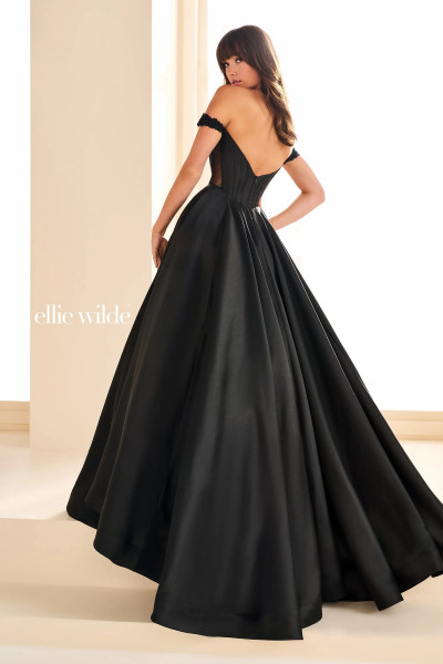 Ellie Wilde by Mon Cheri EW36100 Mikado Lace Applique Dress