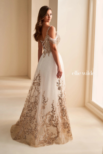 Ellie Wilde by Mon Cheri EW36220 Beading Glitter Tulle Dress