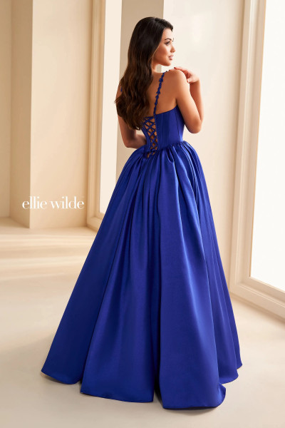 Ellie Wilde by Mon Cheri EW36221 Beading Brushed Satin Dress