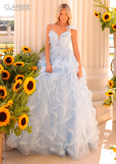 Clarisse 811226 Floral Featuring Statement Ruffles Ballgown