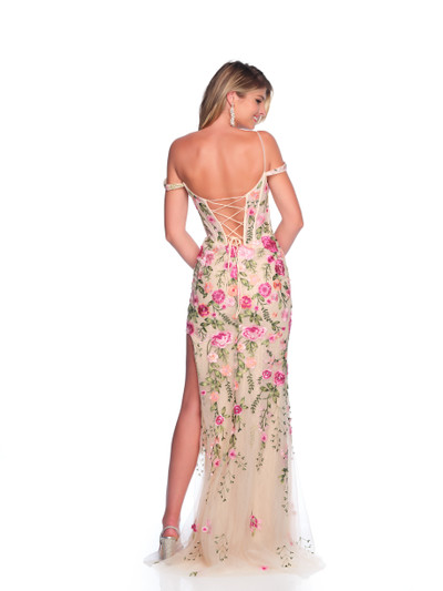 Dave and Johnny 12097 Scoop Neck Spaghetti Straps Long Dress