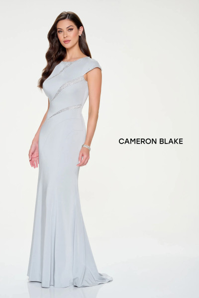 Cameron Blake by Mon Cheri CB204 Crepe Stone Accents Dress