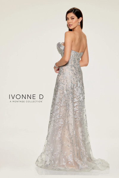 Ivonne D by Mon Cheri ID804 Embroidered Tulle Long Dress